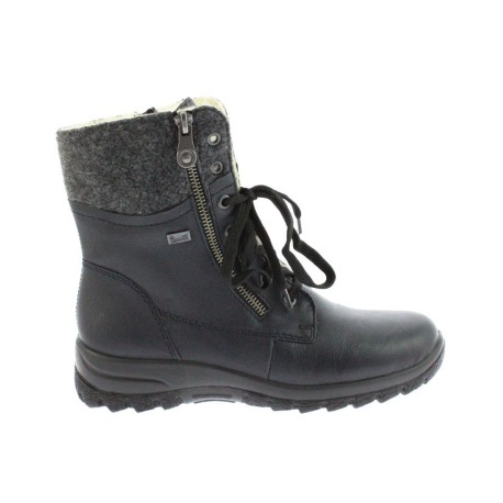 Trzewik skórzany damski Rieker TEX river, Kolor ciemny granat