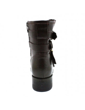 Botek młodzieżowy skórzany 4 klamry Pretty Woman,Kolor brązowy