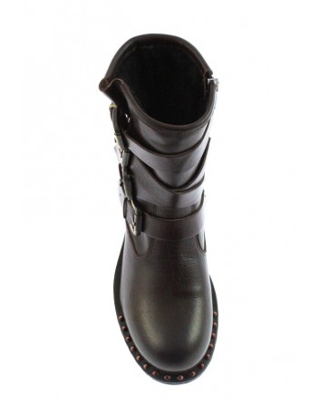 Botek młodzieżowy skórzany 4 klamry Pretty Woman,Kolor brązowy