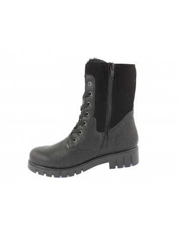 Trzewik skórzany damski Rieker TEX, Kolor czarny