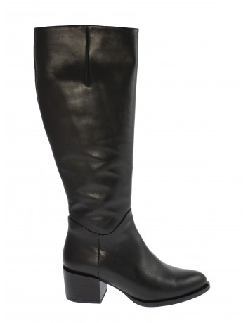 Kozak damski skórzany obcas SZYDŁOWSKI, Kolor czarny