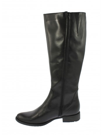 Kozak damski skórzany oficerek Glanzbut, Kolor czarny