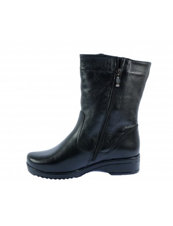 Botek damski skórzany GALANT, Kolor czarny