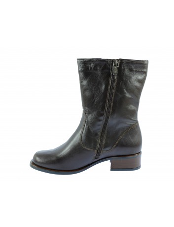 Botek damski skórzany  niski obcas GALANT, Kolor brąz