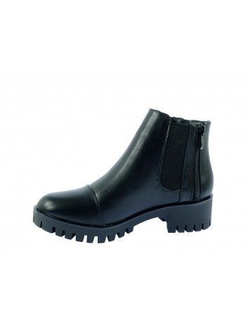 Botek-sztyblet damski  2 suwaki M.Daszyński, Kolor czarny