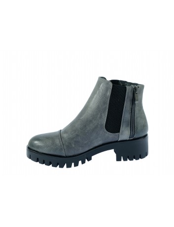 Botek-sztyblet damski  2 suwaki M.Daszyński, Kolor szary