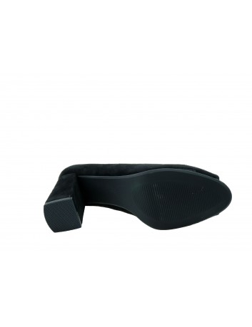 Czółenko damskie odkryte palce Sergio Leone, Kolor czarny