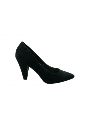 Czółenko damskie zamsz eko Sergio Leone, Kolor czarny