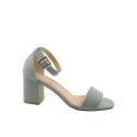 Sandał damski na obcasie VINCEZA 19-1752, Kolor szary