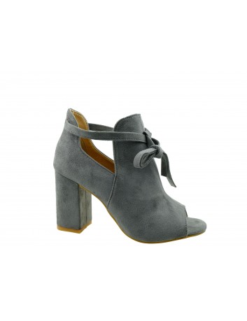 Sandał damski na obcasie VINCEZA 19-1751, Kolor szary