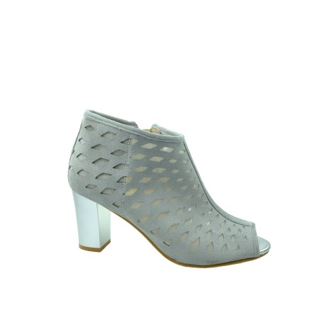 Czółenko damskie na obcasie M.Daszyński SA107-20,Kolor szary