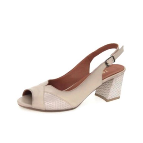 Sandały skórzane damskie ALP 2514  T.Sokolski, Kolor beżowy