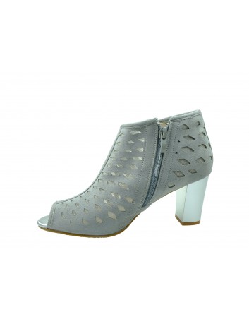 Czółenko damskie na obcasie M.Daszyński SA107-20,Kolor szary