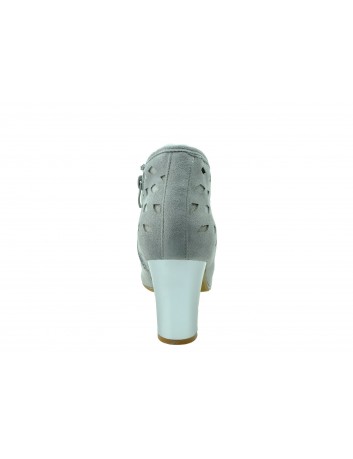 Czółenko damskie na obcasie M.Daszyński SA107-20,Kolor szary