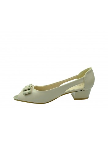 Letnie czółenko damskie M.Daszyński SA146-1,Kolor beżowy