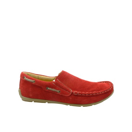 Mokasyn męski skórzany VINCI 161/10, Kolor czerwony