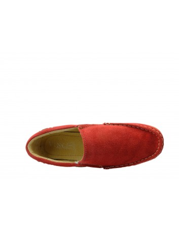 Mokasyn męski skórzany VINCI 161/10, Kolor czerwony
