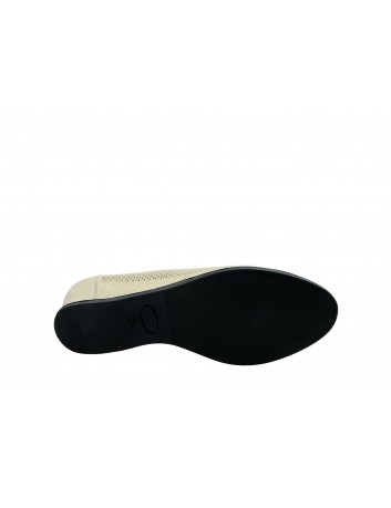 Letni półbut damski skórzany-koturn LU,T.Sokolski,Kolor beżowy