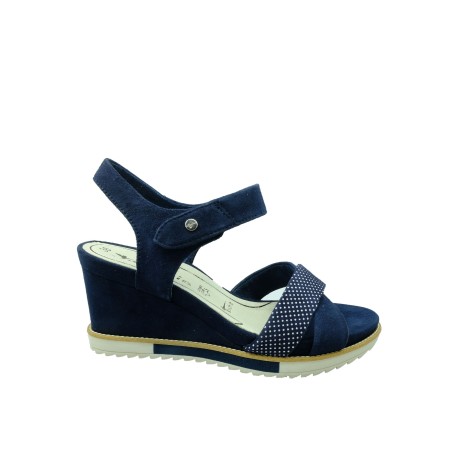 Sandał damski na koturnie Tamaris1-28350-22N,Kolor granat