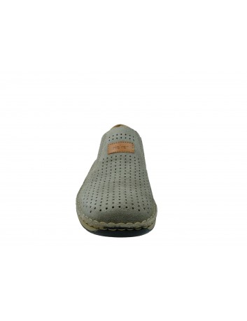 Letni półbut męski skórzany Rieker 05265-42D, Kolor szary