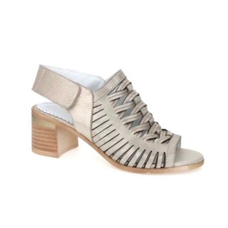 Sandał skórzany damski ARA 041 T.Sokolski, Kolor jasno złoty