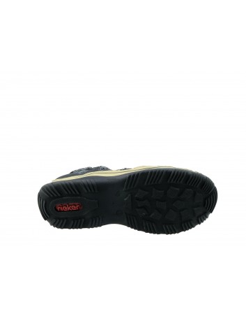 Letni półbut damski Rieker L0583-02S, Kolor czarny z szarym