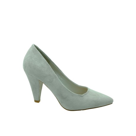 Czółenko damskie zamsz eko Sergio Leone, Kolor szary