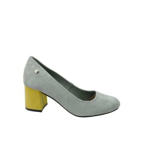 Czółenko skórzane Maciejka 03356, Kolor popiel