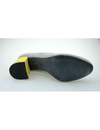 Czółenko skórzane Maciejka 03356, Kolor popiel