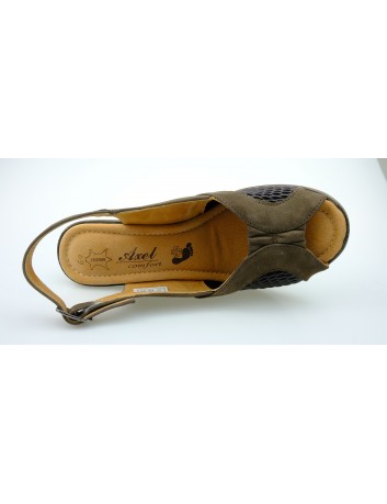 Sandały skórzane Axel 2211,Kolor ciemny brąz