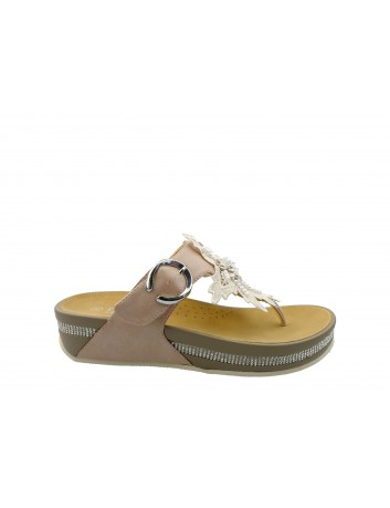 Japonka damska Rieker V1499-31, Kolor różowy