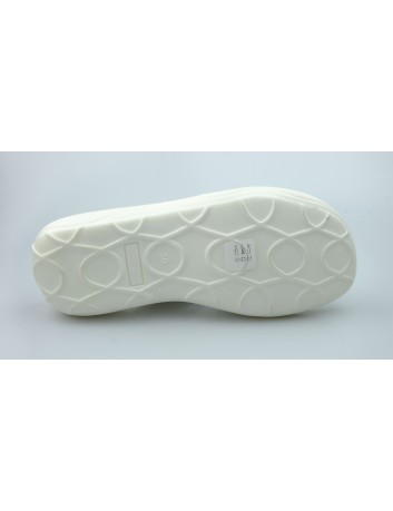 Skórzany klapek damski Stella 663, Kolor biały