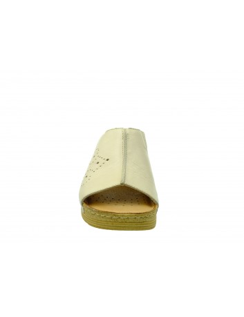 Klapek damski skórzany Wasak 524, Kolor beżowy