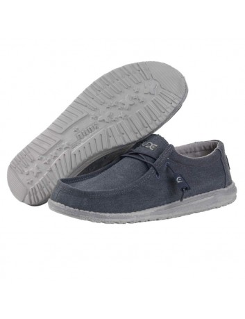 Mokasyn męski HEY DUDE WALLY OCEANO,Kolor ciemny szary