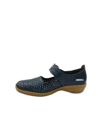 Letni półbut damski Rieker 41399-14B,Kolor granat