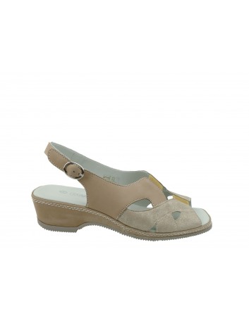 Sandały skórzane ALF WŁ 3511,Kolor beżowy
