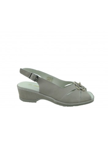 Sandały skórzane ALF WŁ 3528,Kolor szary