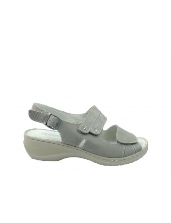 Sandały skórzane ALF WŁ 3418,Kolor szary