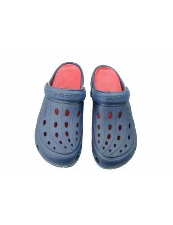 Klapki męskie COQUI GO 6351-100-2135B,Kolor granat z czerwonym