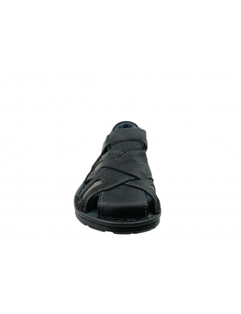 Sandał męski skórzany VINCI 204/63,Kolor czarny