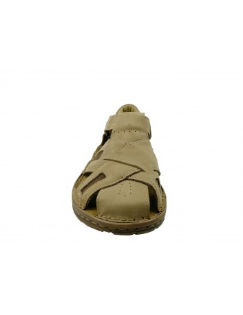 Sandał męski skórzany VINCI 204/63,Kolor beżowy