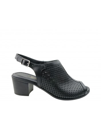 Sandały skórzane damskie ALP 2449 T.Sokolski, Kolor czarny
