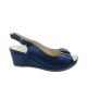 Sandał damski na koturnie T.Sokolski SIXDK802-2,Kolor granatowy