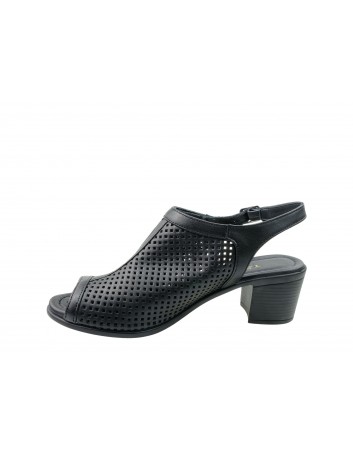 Sandały skórzane damskie ALP 2449 T.Sokolski, Kolor czarny