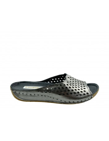 Skórzany klapek damski T.Sokolski MU 417276N,Kolor platyna