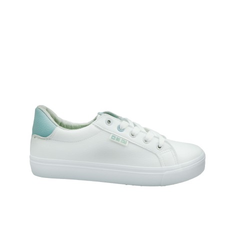 Trampki damskie BIG STAR EE274313, Kolor biały z zielonym