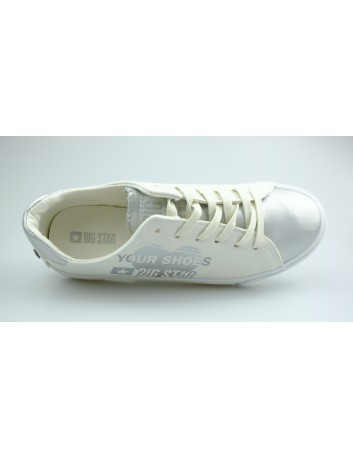 Trampki damskie BIG STAR BIG EE274241,Kolor biały ze srebrnym