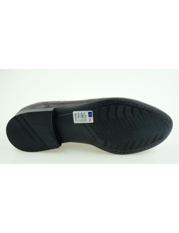 Półbut męski skórzany nikopol 1645,Kolor bordo