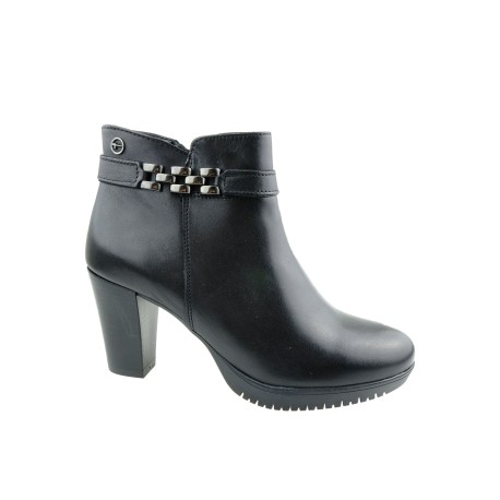 Botek damski skórzany Tamaris 1-25060-23B,Kolor czarny