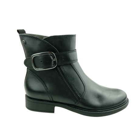 Botek damski skórzany Tamaris 1-25394-23B,Kolor czarny